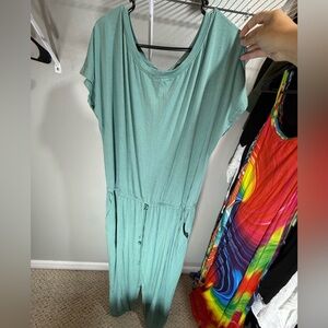 Teal Short Sleeve Jumpsuit